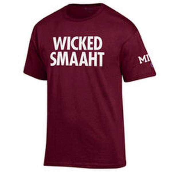 MIT Wicked Smaaht Maroon T Shirt MIT The Coop